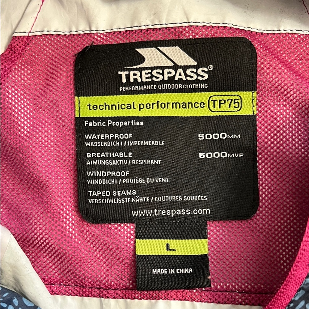 Trespass Technical Performance Tp 75 Jacket Large… - image 8